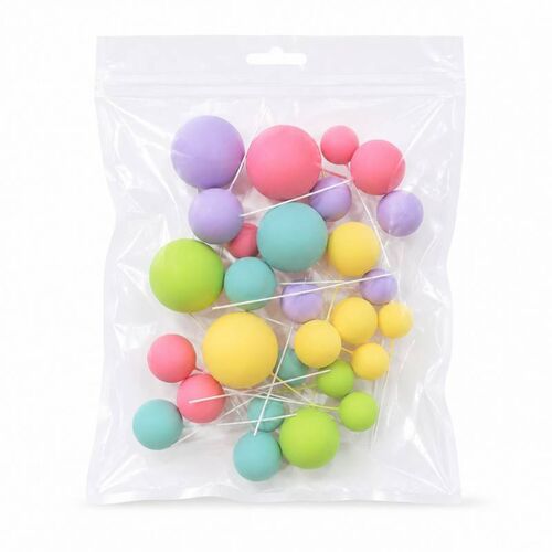 SET 30 BOLAS DECORATIVAS MIX PASTEL AZUCREN