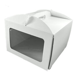 CAJA CON VENTANA 30X30X21 CM. BLANCA AZUCREN
