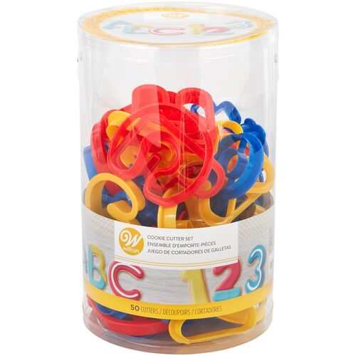 SET 50 CORTADORES LETRAS Y NÚMEROS WILTON