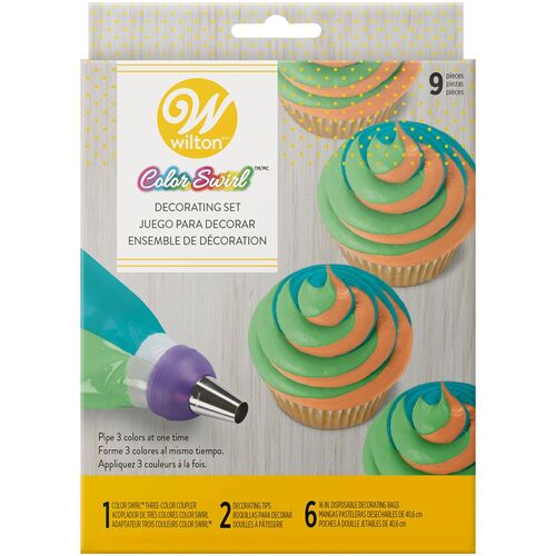 SET DECORACIN COLORSWIRL WILTON